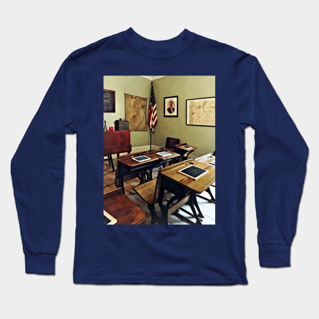 Teachers - One Room Schoolhouse in New Jersey Long Sleeve T-Shirt by SusanSavad